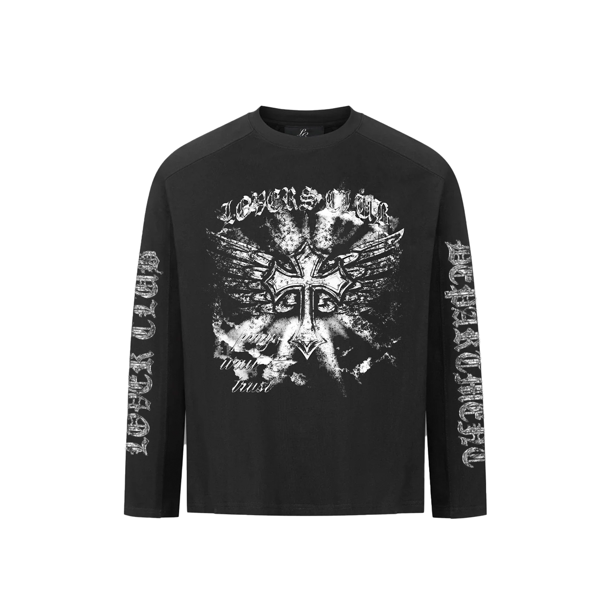 BLACK-GREY FAITH LONGSLEEVE