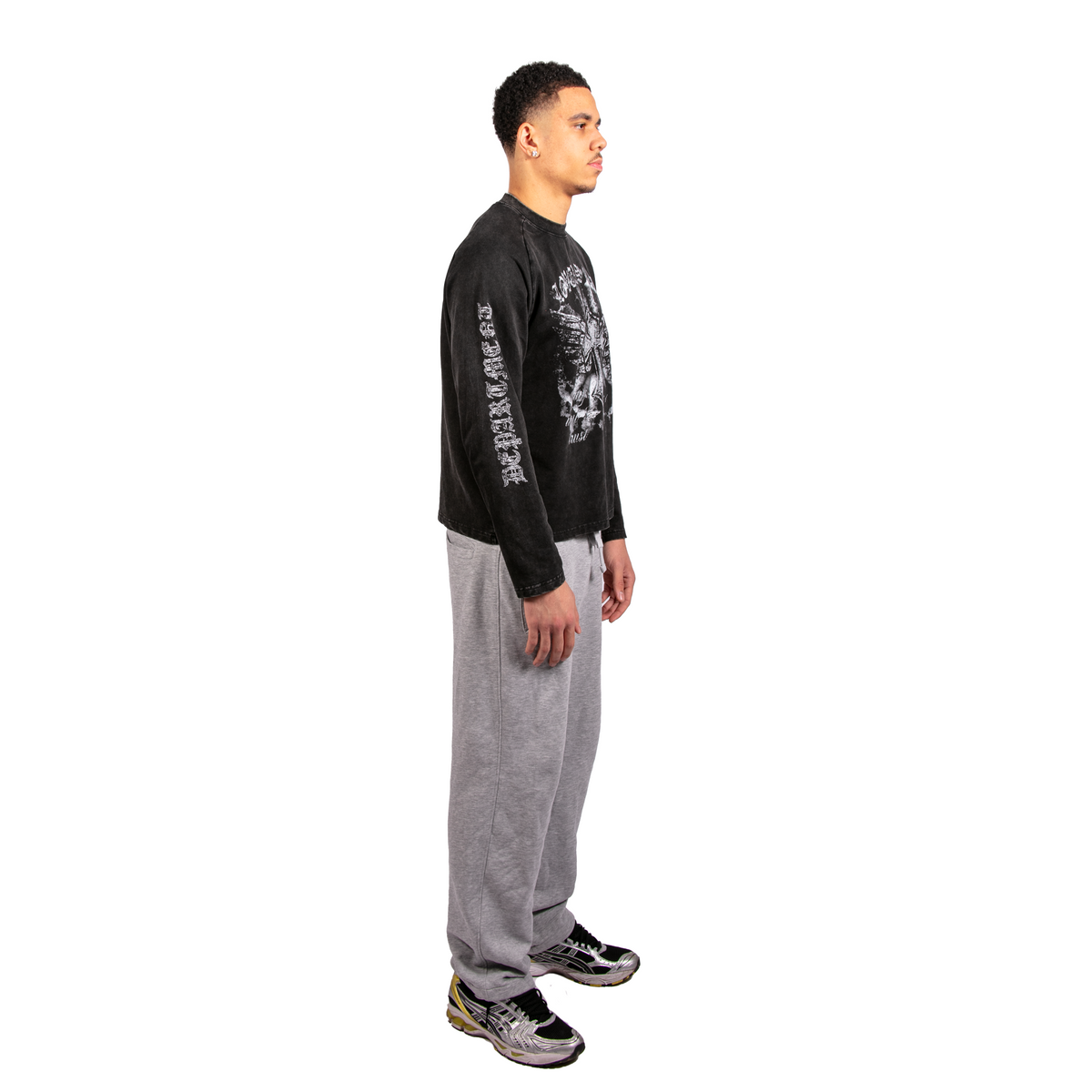 BLACK-GREY FAITH LONGSLEEVE